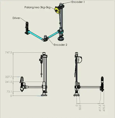 Bản vẽ 2D Tay Arm VT-AUX858E