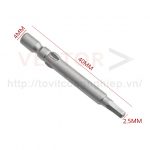 Mũi vặn vít lục giác trong D4x100xH2.5 ( Ø4*100*H2.5 )