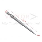 Mũi vặn vít lục giác trong D4x60xH1.5 ( Ø4*60*H1.5 )
