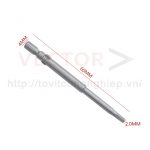 Mũi vặn vít lục giác trong D4x60xH2 ( Ø4*60*H2 )