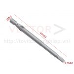 Mũi vặn vít lục giác trong D4x60xH2.5 ( Ø4*60*H2.5 )