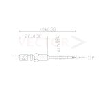 Mũi vặn vít D4x40xD1.5x20x1IP