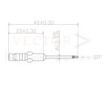 Mũi vặn vít D4x40xD1.5x20x3IP