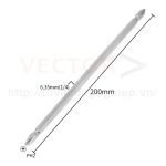 Mũi vặn vít HH6.35x200x2#