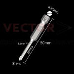 Mũi vặn vít H6.35x50xD3.0x25x0#