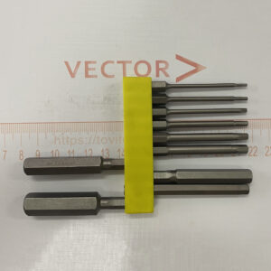 Bộ 10 Mũi Vặn Vít Lục Giác Dài 75mm Chuôi 1/4"
