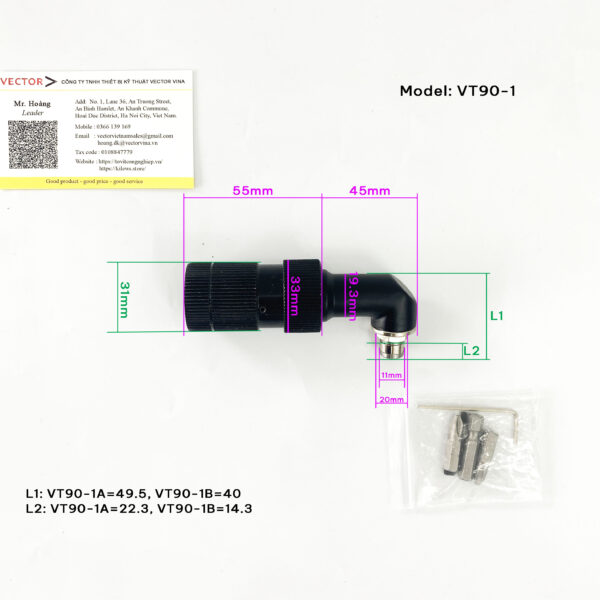 VT90-1 Đầu Chuyển Góc 90 Độ Cho Máy Vặn Vít